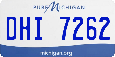 MI license plate DHI7262