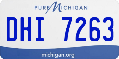 MI license plate DHI7263