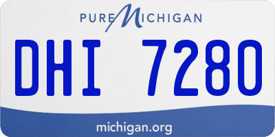 MI license plate DHI7280