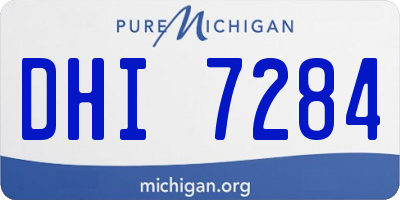 MI license plate DHI7284