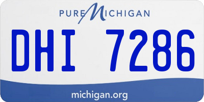 MI license plate DHI7286