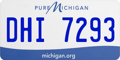 MI license plate DHI7293