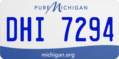 MI license plate DHI7294
