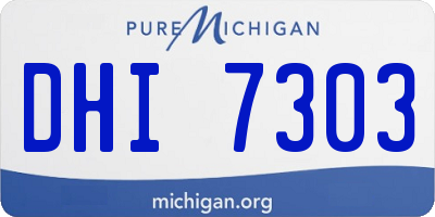 MI license plate DHI7303