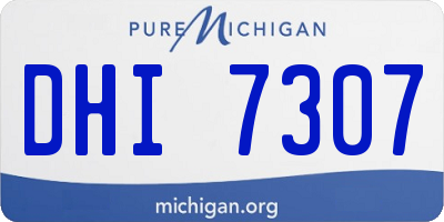 MI license plate DHI7307