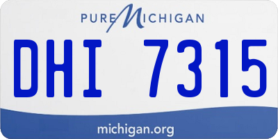 MI license plate DHI7315