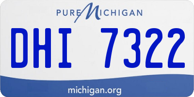 MI license plate DHI7322