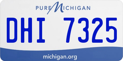 MI license plate DHI7325