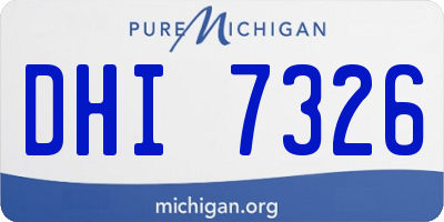 MI license plate DHI7326