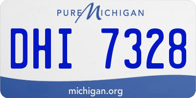 MI license plate DHI7328