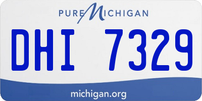 MI license plate DHI7329