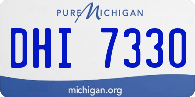 MI license plate DHI7330