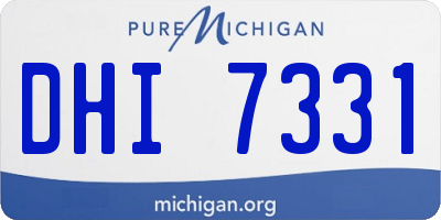 MI license plate DHI7331