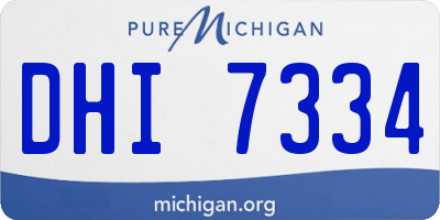 MI license plate DHI7334