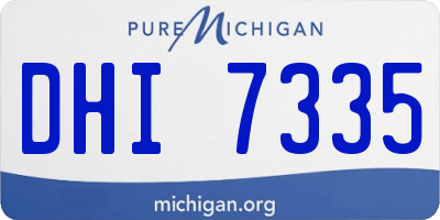 MI license plate DHI7335