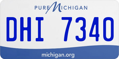 MI license plate DHI7340