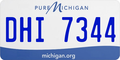 MI license plate DHI7344