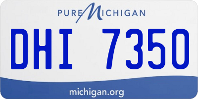 MI license plate DHI7350