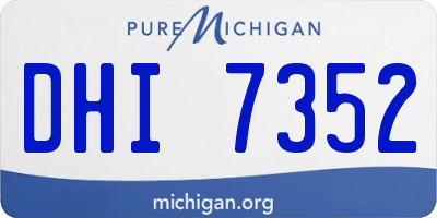 MI license plate DHI7352