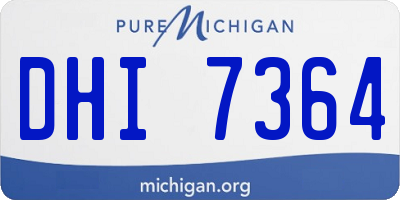 MI license plate DHI7364