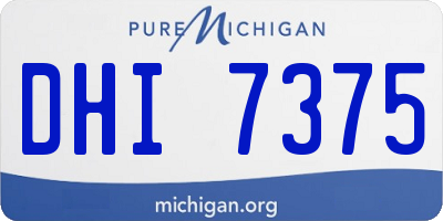 MI license plate DHI7375