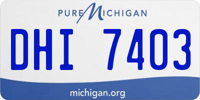 MI license plate DHI7403