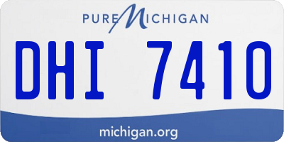 MI license plate DHI7410
