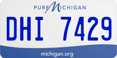 MI license plate DHI7429