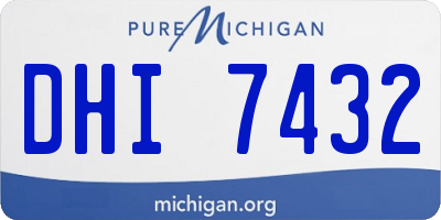 MI license plate DHI7432