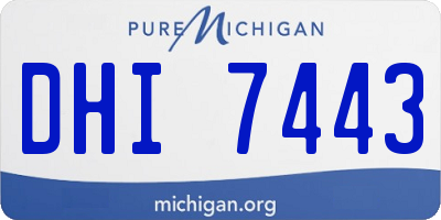 MI license plate DHI7443