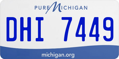 MI license plate DHI7449