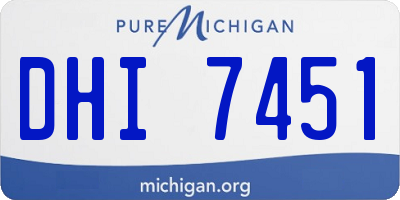 MI license plate DHI7451