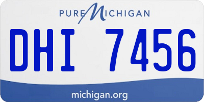 MI license plate DHI7456
