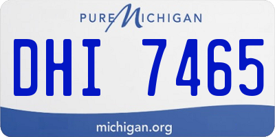 MI license plate DHI7465