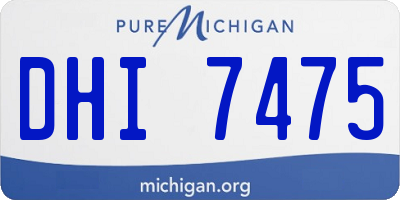 MI license plate DHI7475
