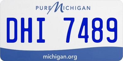 MI license plate DHI7489