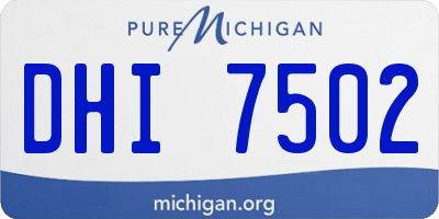 MI license plate DHI7502