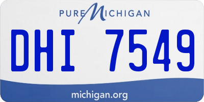 MI license plate DHI7549