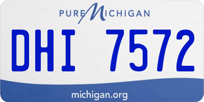 MI license plate DHI7572