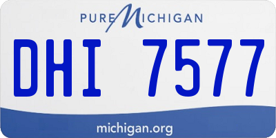 MI license plate DHI7577