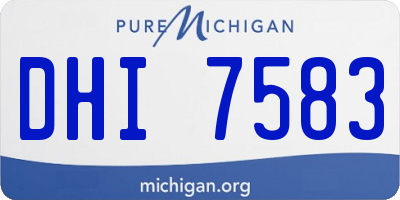 MI license plate DHI7583