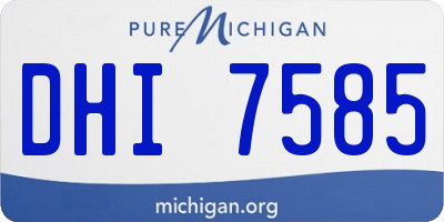 MI license plate DHI7585