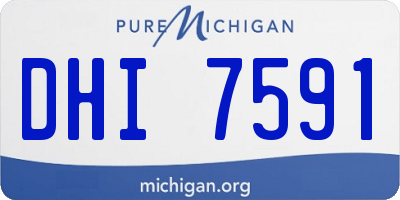 MI license plate DHI7591