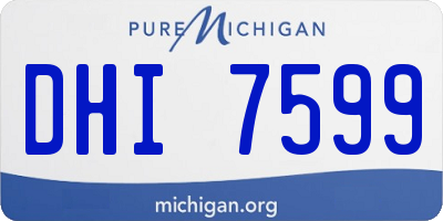 MI license plate DHI7599