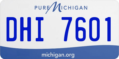 MI license plate DHI7601