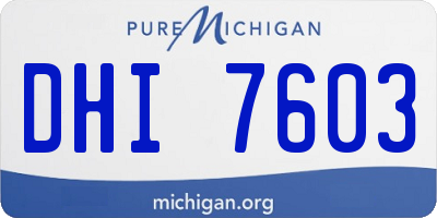MI license plate DHI7603