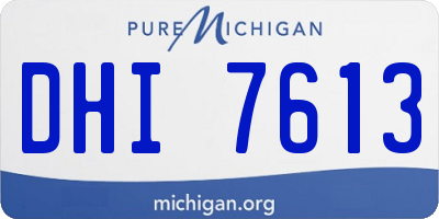 MI license plate DHI7613