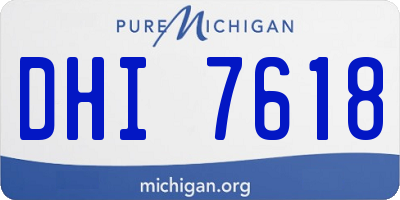 MI license plate DHI7618