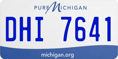 MI license plate DHI7641