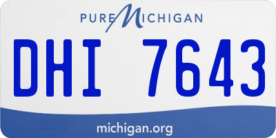 MI license plate DHI7643